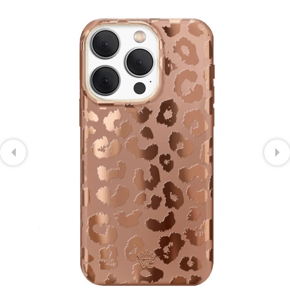 Brand New Bronze (rose gold) Leopard iPhone 15 Pro Phone Case